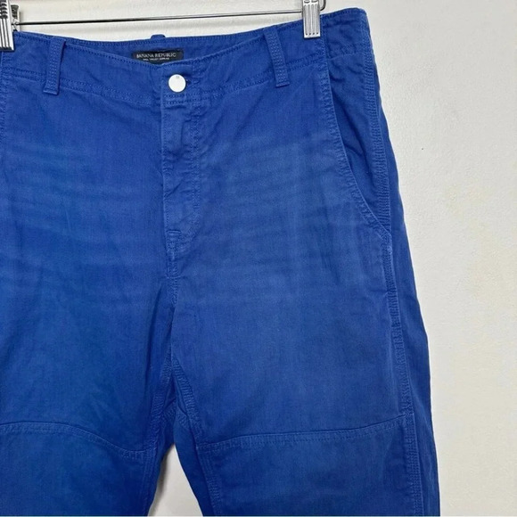 Banana Republic Mens 35R Blue Mill Valley Surplus Canvas Relaxed Taper  Jeans - Picture 4 of 13